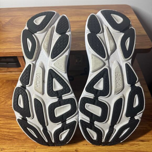 HOKA Bondi 8 Sneaker Women 8.5B Black White 1127952 BWHT Running Walking Spring - Picture 5 of 13